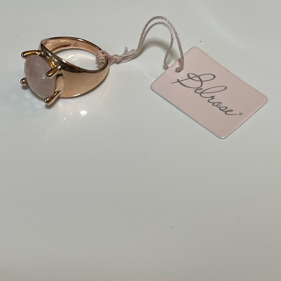 Rose Cut Carved Rose Quartz Ring - Picture 8 of 8